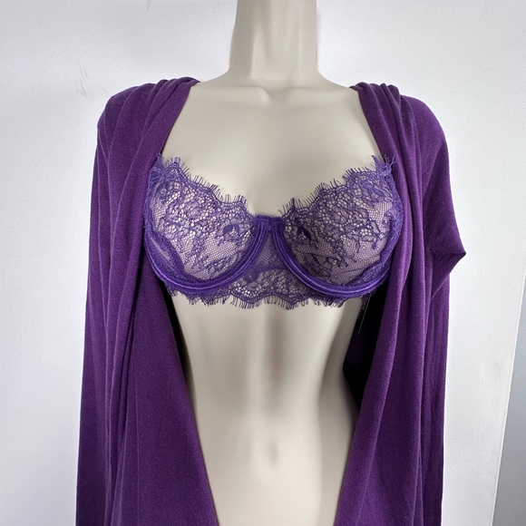 BlueBella NWT, Purple Lace Bra, Coquette, Zesty, Confidently Sexy 34C - Picture 4 of 12